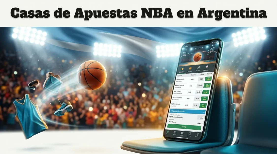 Cupón de apuestas NBA con un teléfono móvil