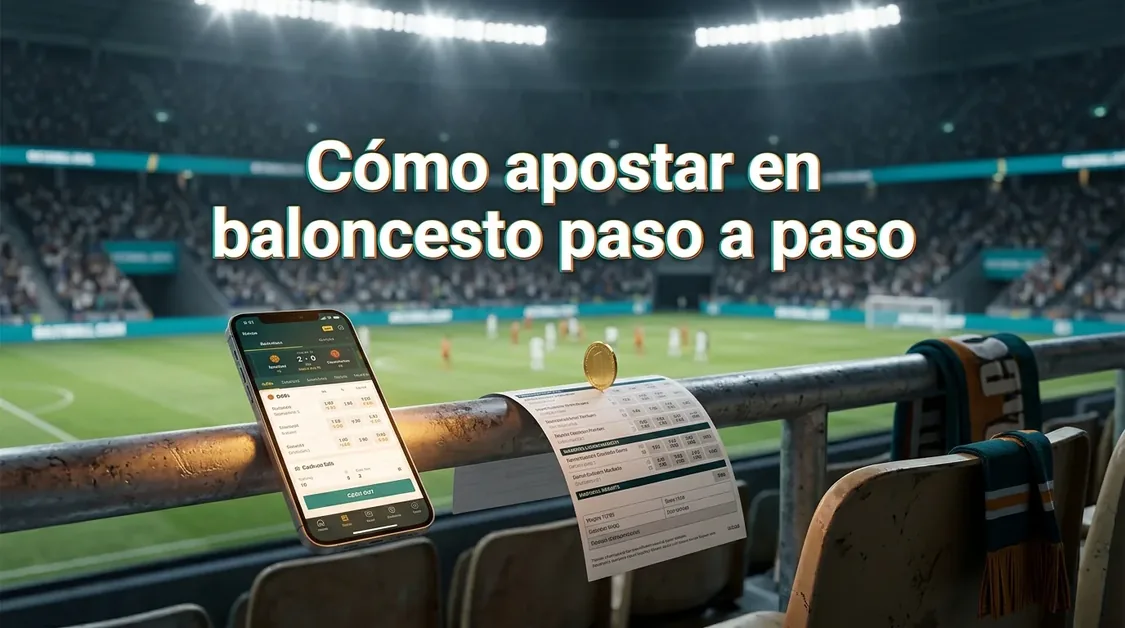 Cupón de apuestas de baloncesto con una apuesta seleccionada